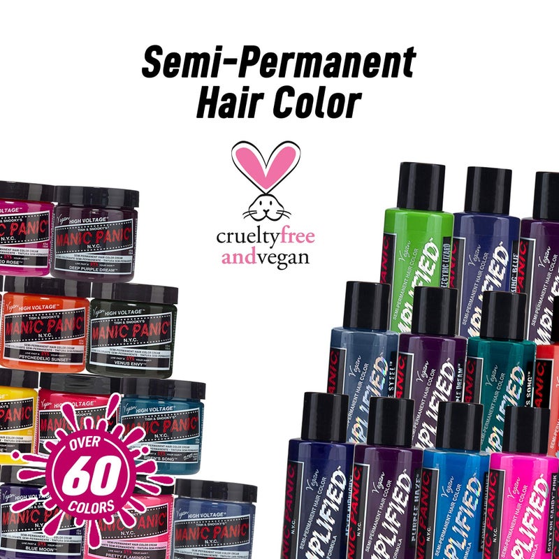 MANIC PANIC Classic Amethyst Ashes Semi Permanent Hair Color - Purple-Toned Smoky Grey Hair Dye for Women & Men That Lasts 4-6 Weeks - Vegan, Ammonia & Cruelty-Free - Create & Mix Custom Shades (4oz) - Image 5